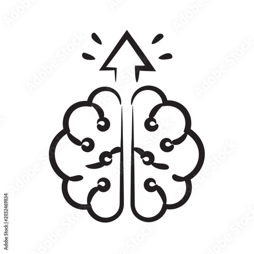 Brain + small arrow up