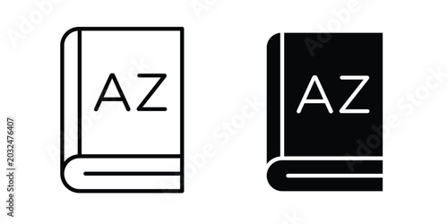 Quadro su tela Dictionaries icon For Web And UI, Simple Icons