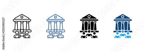 Multi Style Icon Set Government Collection