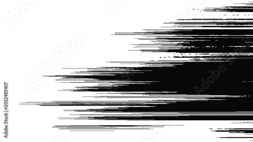 Tableau sur toile Glitch art distorted digital image with horizontal lines and pixelation effects