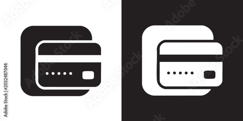 Foto Minimalist Icon of Credit Card with Chip and Cyan Background - Modern Electronic