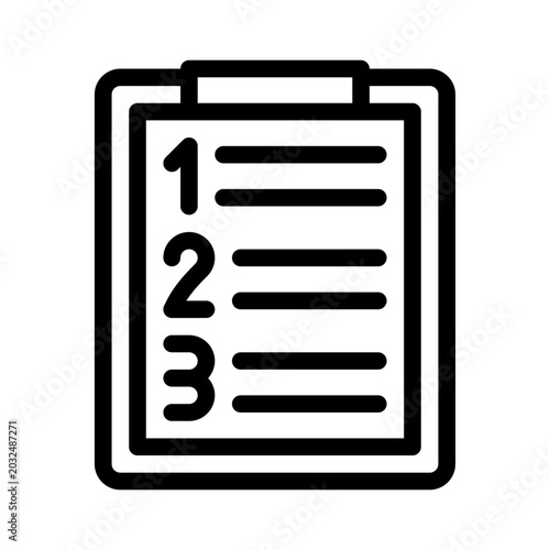 Foto numbered list line icon
