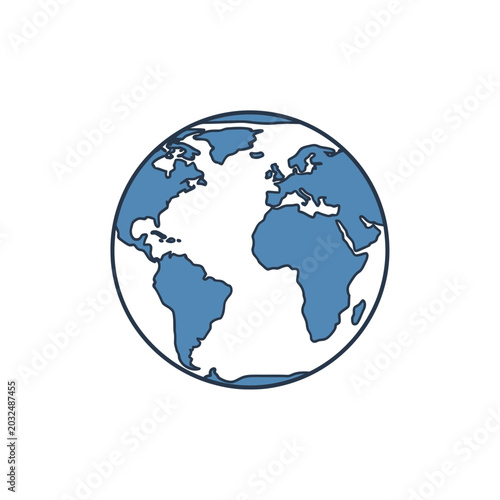Fotografia Global Planet Earth Icon Illustration