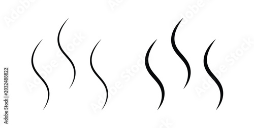 Smoke steam icon symbol for web and ui. Vector icon