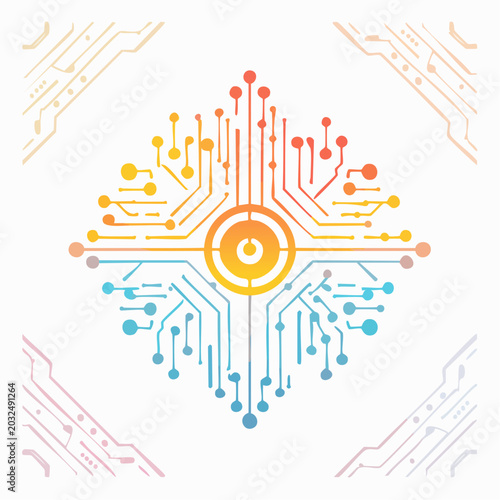 Abstract Digital Circuit Board Design