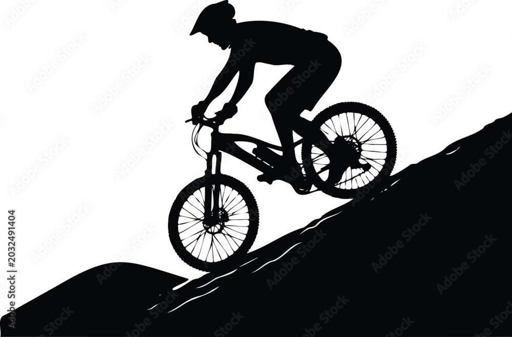 Obraz premium Cycling — Mountain Bike Downhill