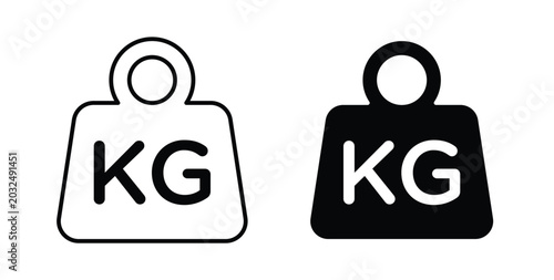 Tableau sur toile Weight icon symbol for web and ui. Vector icon