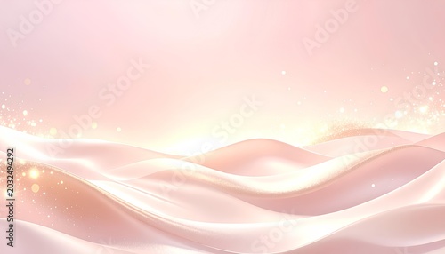 エレガントなローズゴールドの抽象的な水平線 / Elegant rose gold abstract horizon (Generative AI)