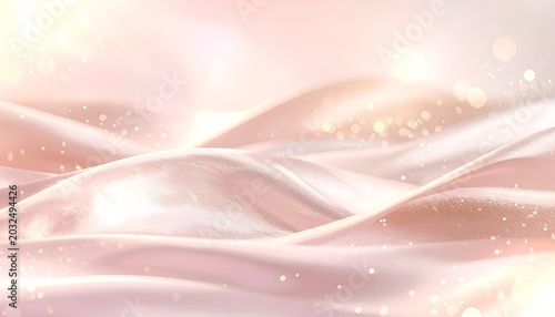 パステルピンクの柔らかな抽象的テクスチャ / Soft pastel pink abstract texture waves (Generative AI)