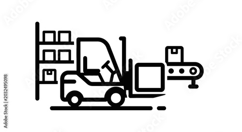 Forklift Truck Industrial Vehicle Equipment.