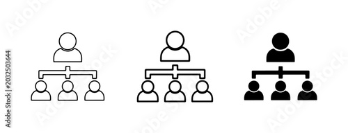 Photos Organizational Chart Icons, Hierarchy Structure, Team Management Graphics
