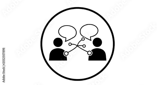 Valokuva Two People Talking Communication Concept.