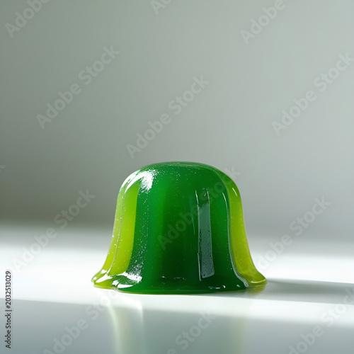 A vibrant green jelly