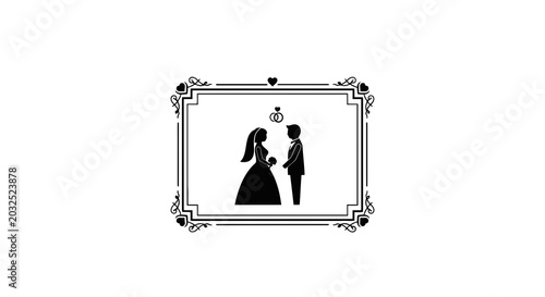 Photos Bride and groom silhouette wedding.