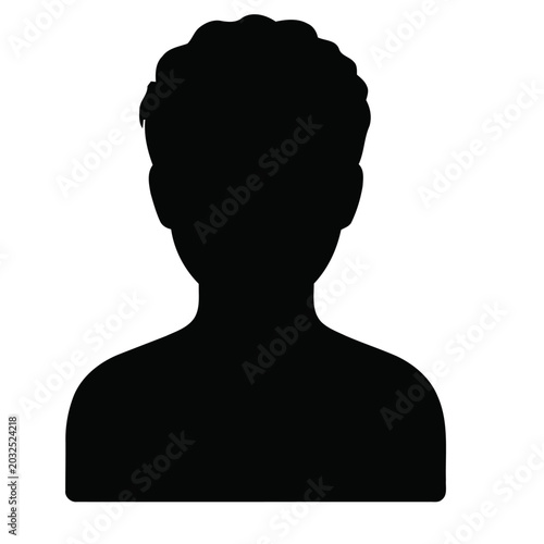 Minimal Black User Avatar Icon Set