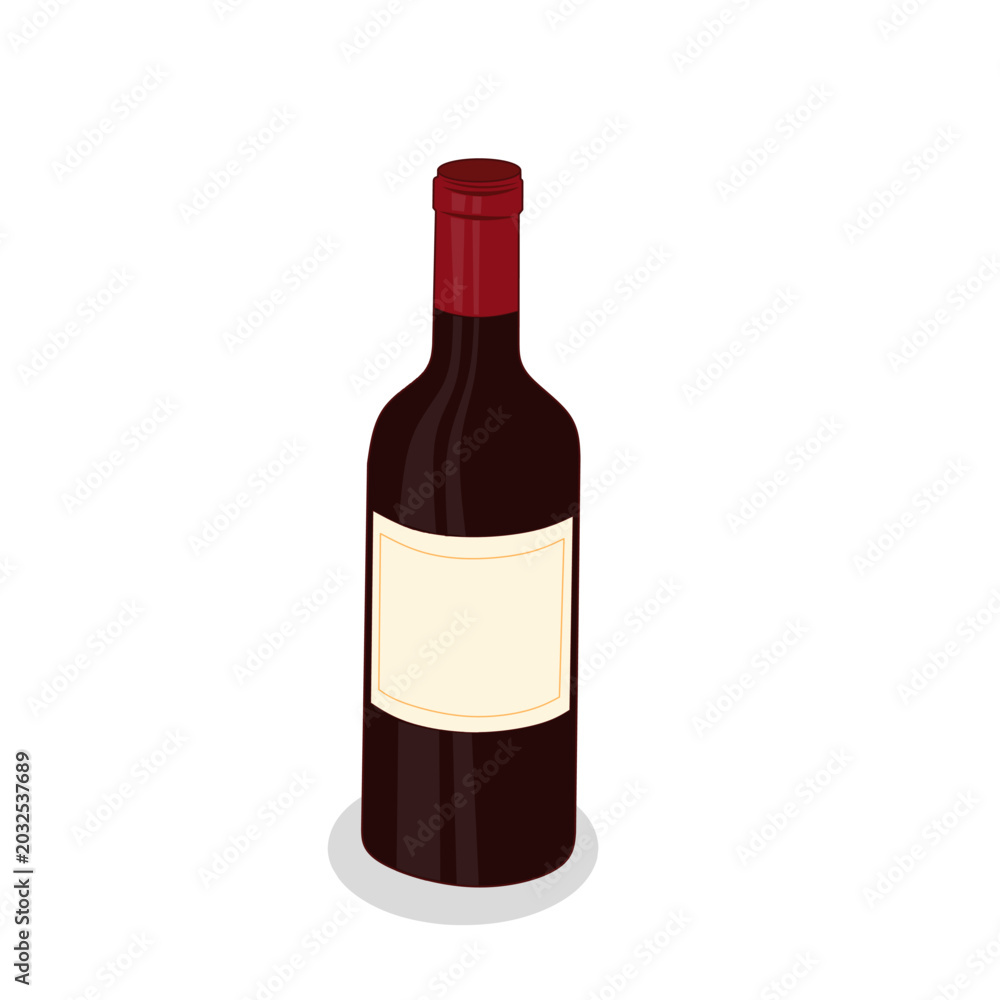 Obraz premium red wine bottle
