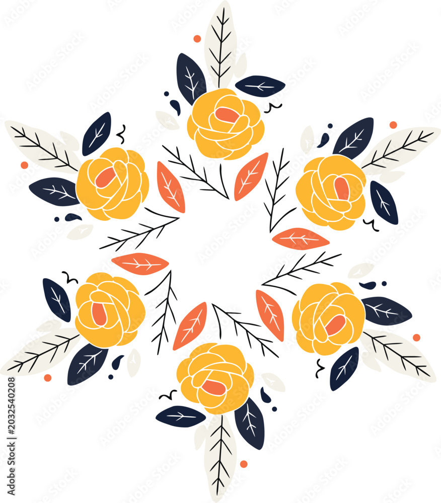 Obraz premium Vintage Rose Floral Arrangement Vector