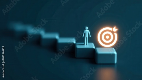 A plan to ensure success involves achieving a target with steady progress and performance while seeking a new market opportunity.