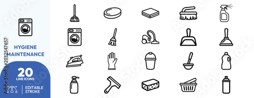 Slika na platnu Hygiene Maintenance icon set