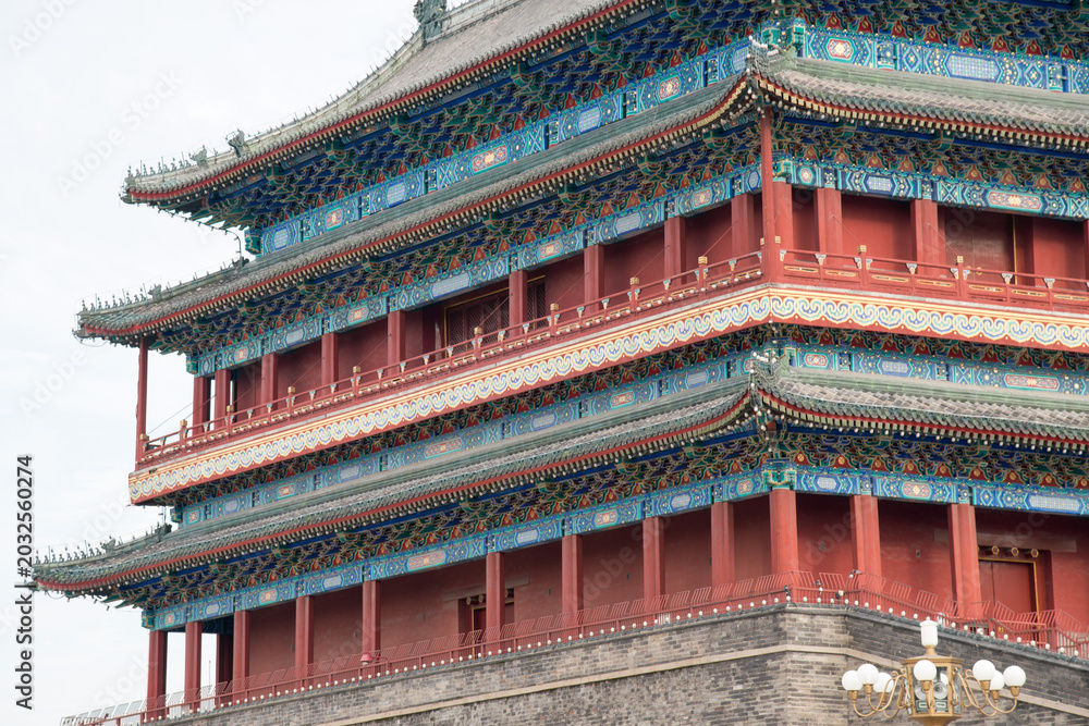Fototapeta premium Qianmen Tower Beijing Classical Chinese Architecture Exterior