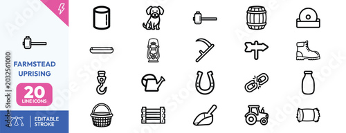 Foto Farmstead Uprising icon set