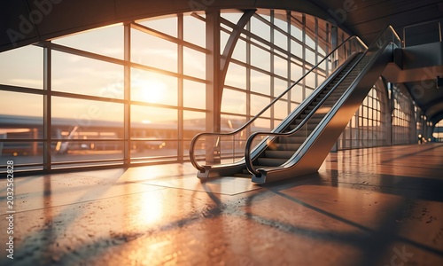 escalator in airport