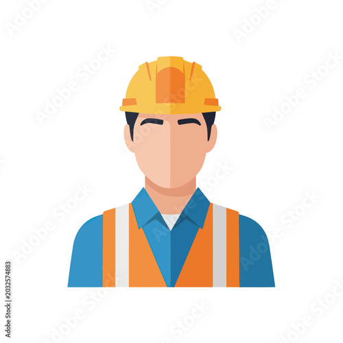 Construction worker in safety gear.