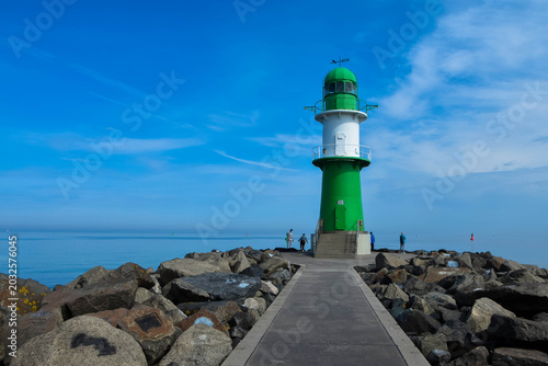 Leuchtturm in Warnemünde an der Ostsee