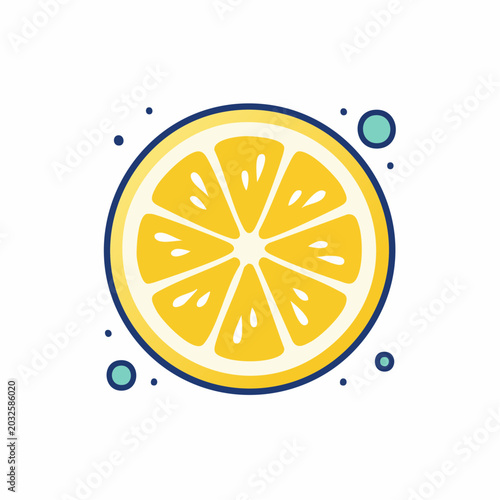 Stylized Lemon Slice Icon