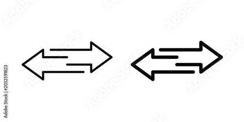 Tableau sur toile Transfer arrows icon pack in line art and flat design style