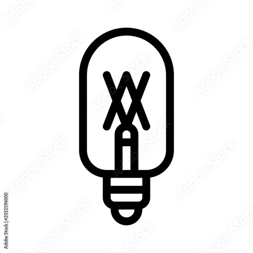 Cuadro en lienzo halogen bulb line icon