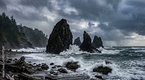 Dramatic Pacific Northwest Coastal Seascape