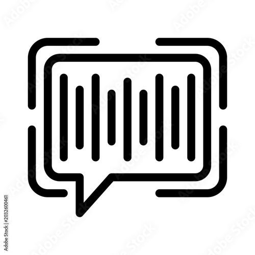 Photos speech line icon
