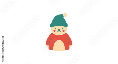 Foto Cute cartoon bear in hat.