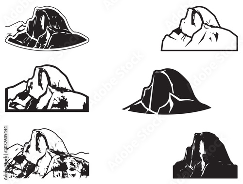 YOSEMITE HALF DOME SILHOUETTE