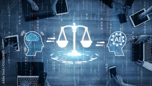 Obraz na płótnie AI is transforming society, raising important ethics questions