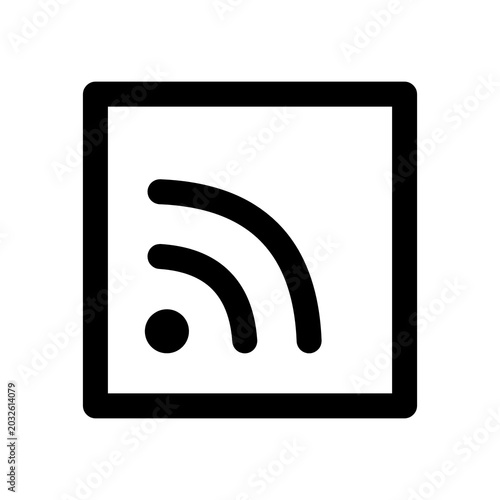 High converting RSS wifi broadcast signal icon vector.