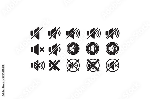 Speaker Icone Silhouette | Sound Mute Icon
