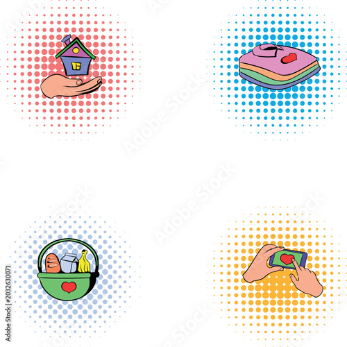 Foto Representing charity, aid, and donation actions for social programs