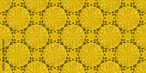 Foto Seamless pattern with traditional Indian floral ornament for fabric swatch or wrapping paper