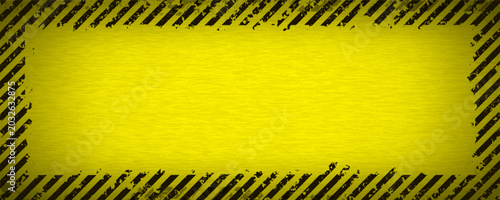 Bild auf Leinwand Industrial warning background with yellow and black stripes