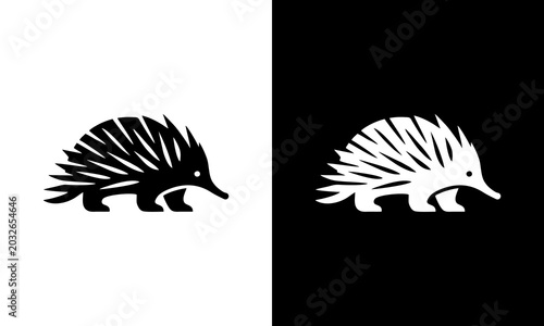 Canvastavla Minimalist echidna spiny ante...