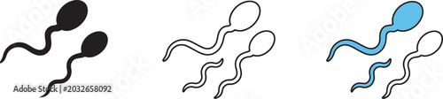 Photos Sperm cell icon set in versatile styles for medical fertility reproductive healt