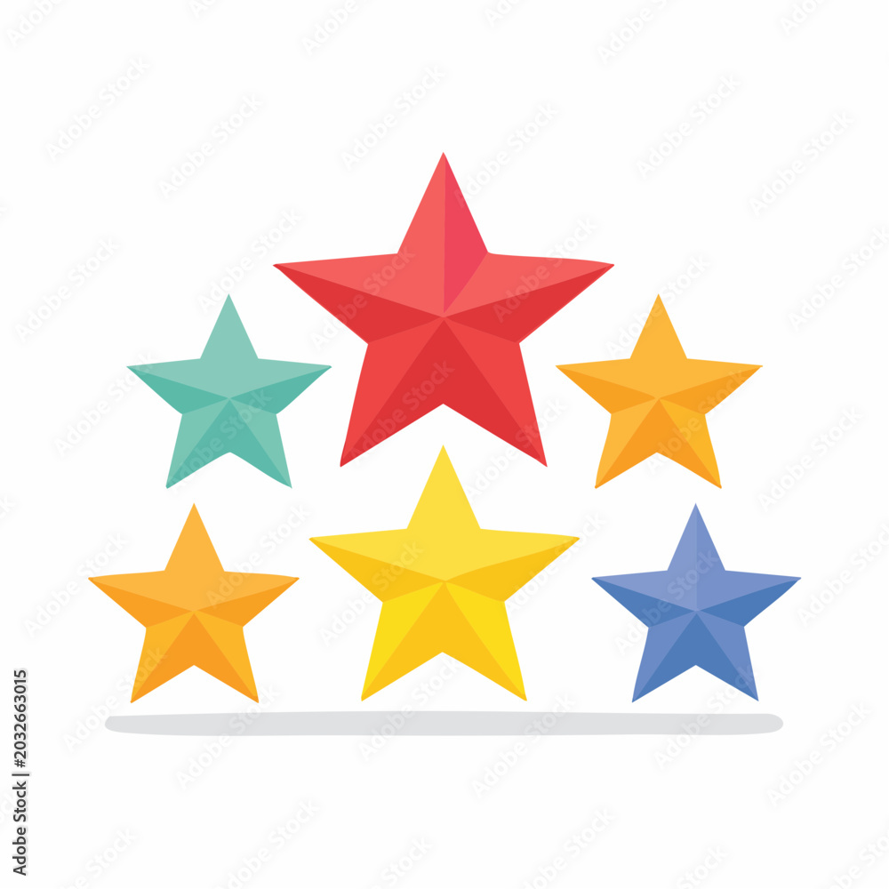 Fototapeta premium Colorful Stars Rating System