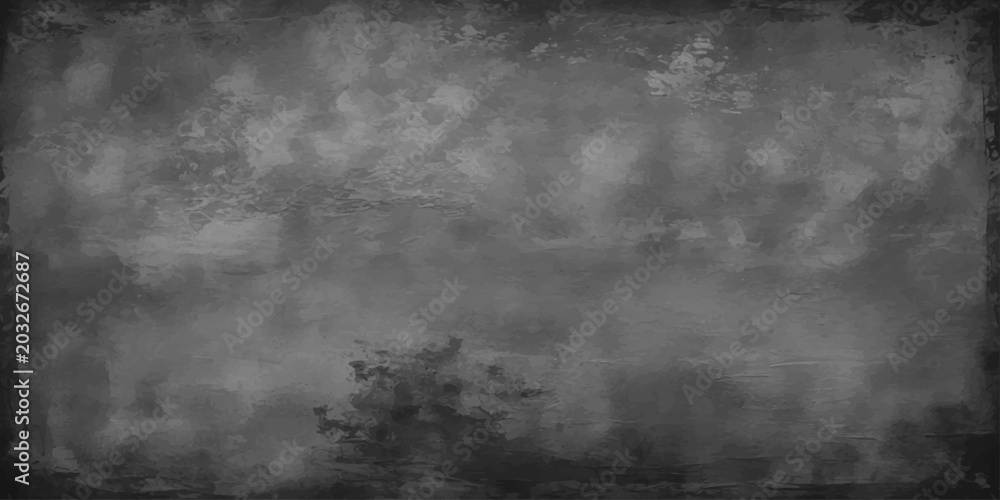Fototapeta premium Dark Stormy Sky Grunge Paper Texture Background with Fog and Clouds