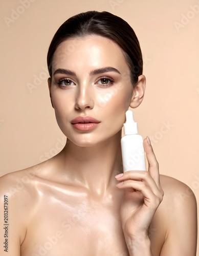 woman applying cream on face