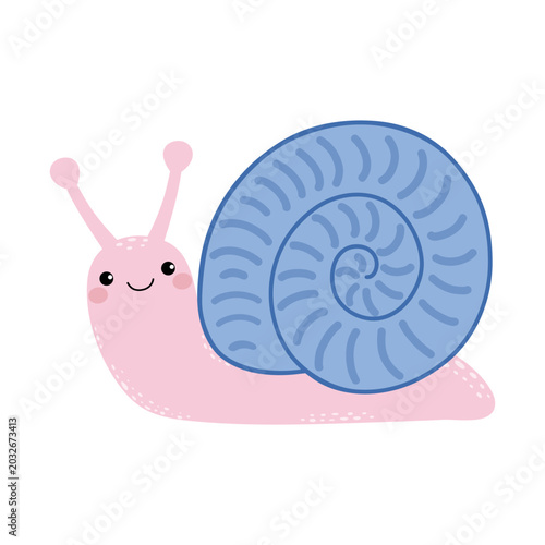 Cute cartoon snail