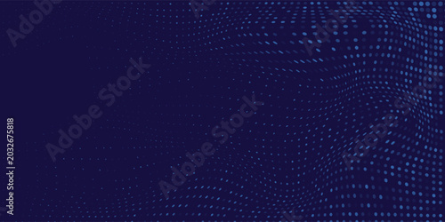 Modern blue wavy halftone background. Dot pop art sport style vector abstract