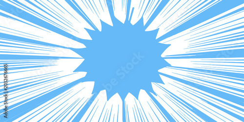 Abstract blue sunburst background with light rays and floral vector design
