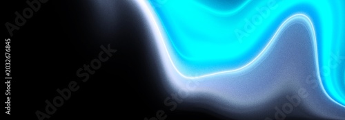 horizontal banner abstract background wave silk color light graphic design minimal glowing 